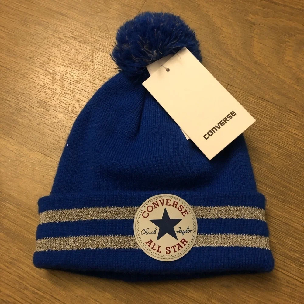 Converse Kids Reflective Pom Pom Beanie Hat